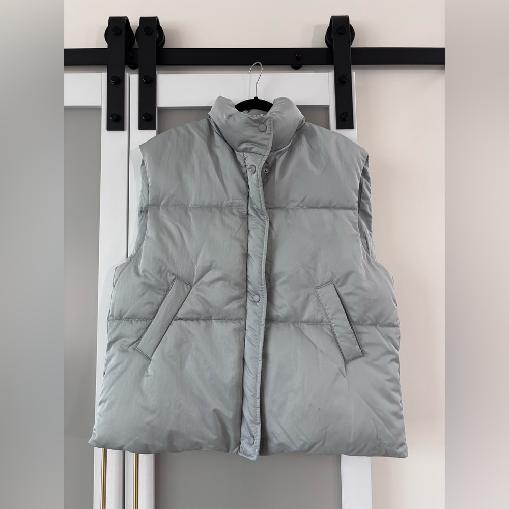HYFVE Light Gray Oversized Puffer Vest